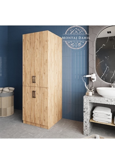 Venedik Çamaşır Ve Kurutma Makinesi Dolabı Banyo Dolabı Çam Çam