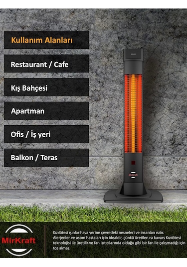 MirKraft Solaris 2000 W Karbon Infrared Isıtıcı
