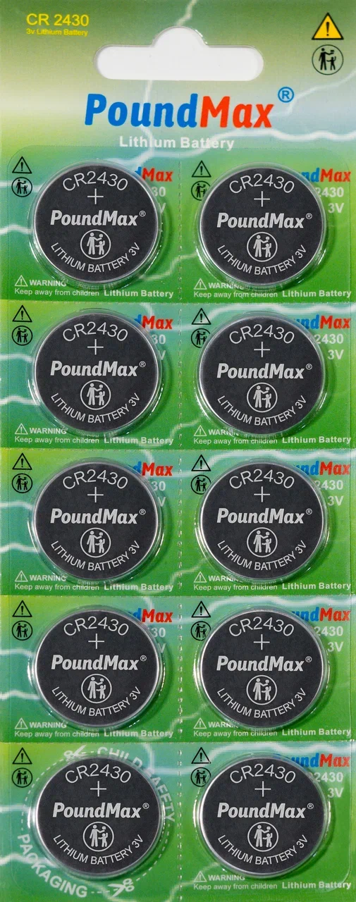 10 Adet Poundmax 2430 Cr2430 Dl2430 3v Lityum Madeni Para Pilleri