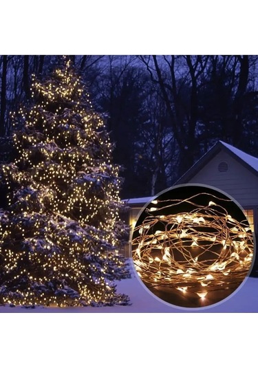 Twin Fox Solar Enerjili 10 Metreli Çiçek Işıklı Çarşaf 133655276 Beyaz