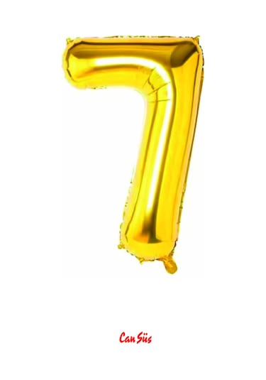 Folyo Rakam Balon Gold 100cm 40inç 7