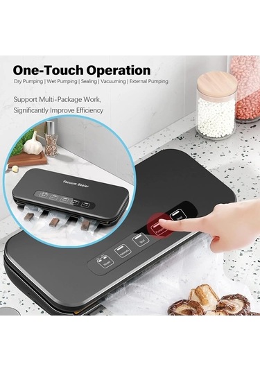 Jl Dahili Kesici Ve Vakum Poşeti İle Otomatik Led Dokunmatik Zt