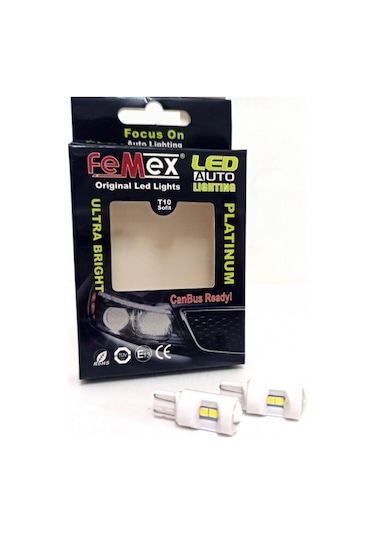Femex Ampul Platinum T10 6smd 3030 Chipset Mercekli Seramik Led