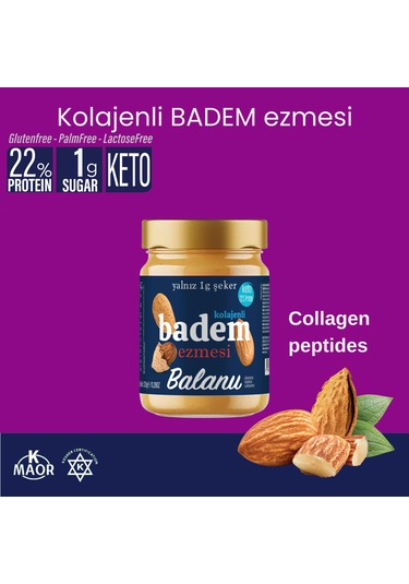 Kolajenli Badem Ezmesi & Proteinli Fındık Ezmesi 360 Gr- 2li Set