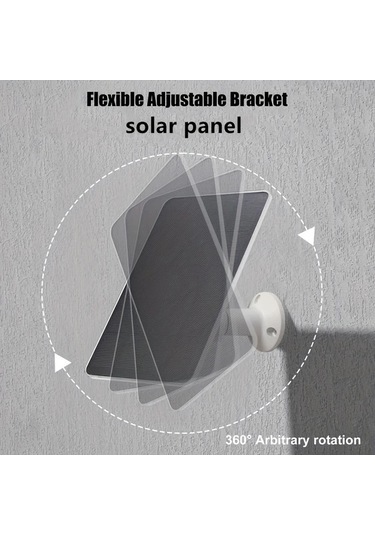 Besthome1 Dream011 2x Beyaz 5v Güneş Paneli, 3x Düşük Voltaj Kamera/fan Şarj İçin 360 Döner Braket Type C Usb