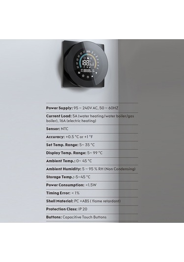 Geeroyoo Geeroyoo "ewelink Akıllı Wifi Termostat - Elektrikli