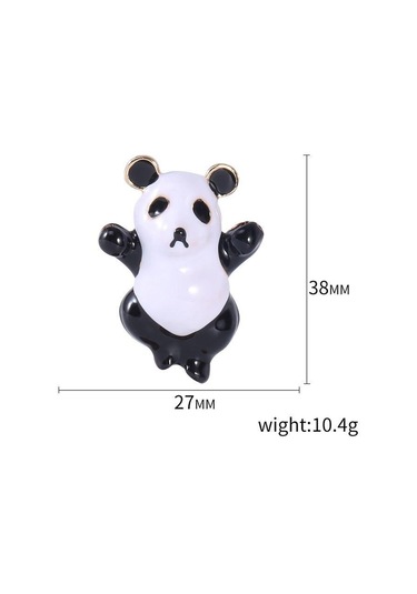 Gri Blucome Sevimli Emaye Bambu Panda Hayvan Broş Çocuklar İçin Taklidi Yeni Moda Gömlek Elbise Sırt Çantası Takı Pimleri