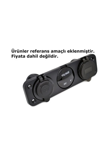 Motoraid 3 Yuvarlak Delikli Pano Montaj Port Plastik Yuva Çakmak Usb Panel