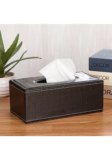 Neevoyu Büyük Boy Mavi Kürk Desenli Deri Mendil Kutusu - Ev, Otel, Araç İçin Pratik Kullanım, Kaliteli Ve Dayanıklı Mavi Koyun Cilt Desenli