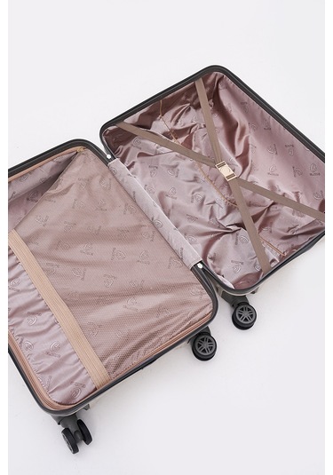 Elatae Premium Polipropilen Kırılmaz 3'lü Valiz Seti Bej - Antrasit V305 Bej