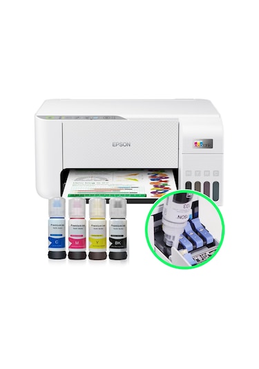 Epson EcoTank L3256 WIFI Mürekkep Püskürtmeli Çok Fonksiyonlu Yazıcı (Uyumlu Mürekkepli)