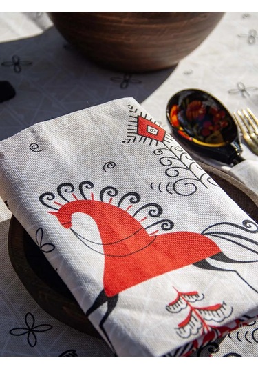 Leohome Rus Tarzı Servis Peçeteleri 449822272 Beyaz