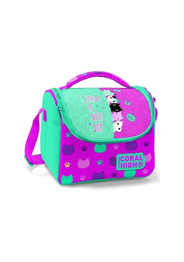 Coral High Yeşil Pembe Koala Baskılı Okul Beslenme Çantası - Kız Çocuk