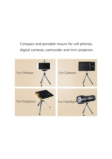 Maiyame Gümüş Renkli Evrensel Mini Tripod: Projektör, Dijital Kamera Ve Akıllı Telefon İçin Taşınabilir Tutucu