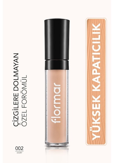 Flormar Koyu Halka  Önlemeye Yardımcı Kapatıcı-perfect Coverage Liquid Concealer-002 Ivory-8690604044894