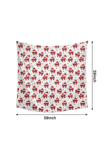 Noel Desenli 59x59 İnç Kare Duvar Halısı, Oturma Odası, Yatak Odası Ve Genç Odası İçin-a118