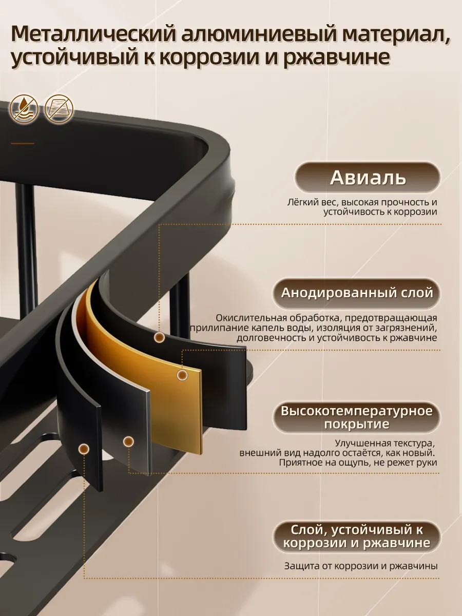 Pabk Banyo Rafı 197251273 Siyah