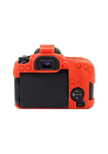 Sones Canon Eos 77d İçin Uyumlu Puluz Yumuşak Silikon Koruyucu Kılıf Kırmızı