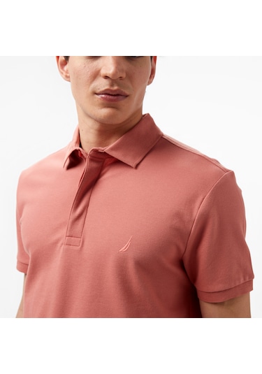 Nautica Erkek Kahverengi Slim Fit Polo Düz K35062t Kahverengi