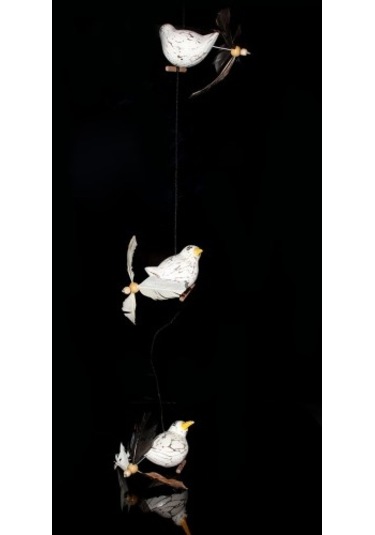 Ahşap Hayvan Figürlü Rüzgar Çanı Model 1 Çok Renkli