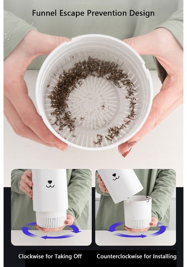 Shineyee Siyah Usb Beslemeli 5v 5w Led Uv Işıkli Photokatalitik Kompakt Mus Musu Katil Lambası