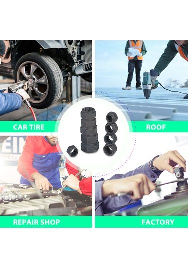 Siyah 11 Adet Darbe Cıvata Somun Sökücü Set Somun Extractor