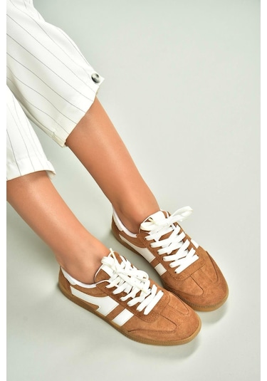 Fox Shoes U652861402 Taba Süet Kadın Spor Ayakkabı Sneakers Taba-süet