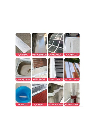 2 Mt Yüksek Sıcaklık Dayanan Su Geçirmez Çatı Duvar Çatlak Onarıcı Yapışkan Bant Folyo 5 Cm 4741