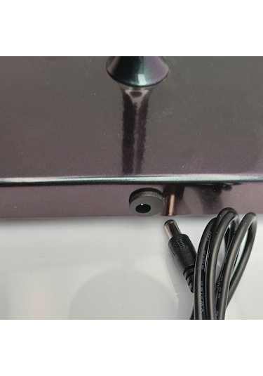 Konik Şapka Masa Lambası Şarjlı Metal Mor