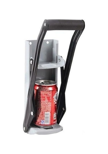Çelik Konstrüksiyonlu 16 Oz Alüminyum Kutu Kırıcı - Duvar Montajlı Şişe Açıcı İle Çevre Dost Atık Yönetimi Siyah Siyah