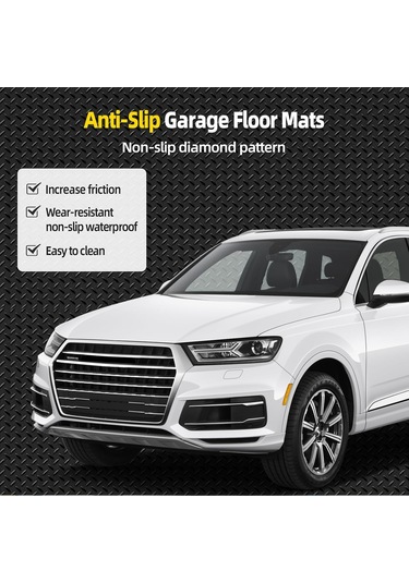 4 X 8 Ft Garaj Zemin Paspası, Elmas Plaka Vinil Garaj Halı, Suv, Mpv, Kamyon İçin 2,5 Mm Kalınlık