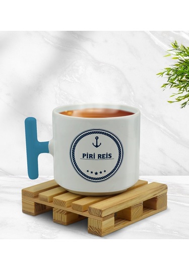 Bk Gift Kişiye Özel Tekne Marin Ve Denizcilik Tasarımlı Mavi T Kulplu Middle Kupa-3, Arkadaşa Hediye Kobitmeyencom33407 Bk Gift