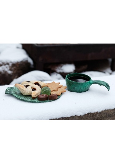 Kupilka Slow Down Bardak Tabak Kaşık Set Yeşil Mz Yeşil