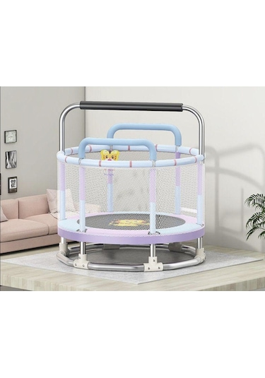 CKSpor 150 Cm 60 Inç Güvenlik Fileli Büyük Boy Çocuk Trambolini Ekstra Hediyeli Trambolin CKS68