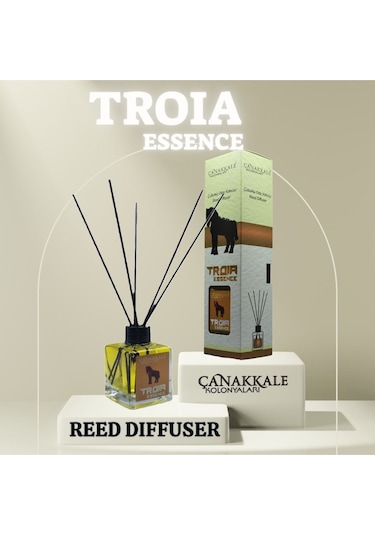 Çanakkale Kolonyaları Troia Bambu Çubuklu Oda Kokusu Cam 100 ML