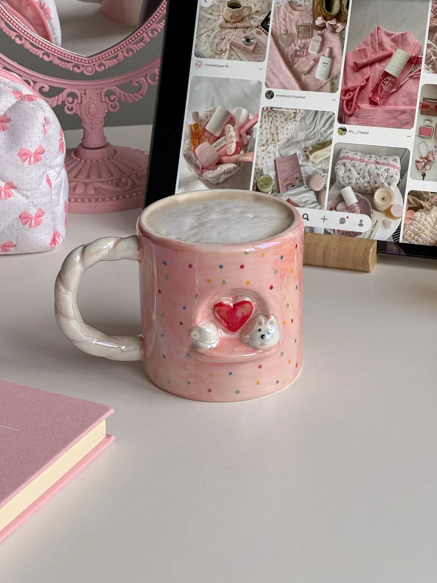 Perex Köpekli Kupa, Seramik Çay Kahve Fincanı, 320 Ml 280184116 Bej