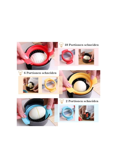 Siyah 3'ü 1 Arada Paslanmaz Çelik Yumurta Kesici - Haşlanmış Yumurta 10,5 5,5 Cm , Çilek Ve Kivi Kesmek İçin Uygundur Diğer