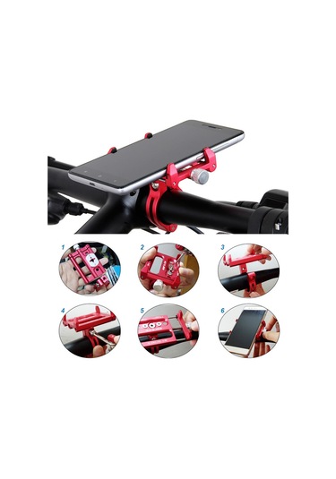 Gub Alüminyum Alaşım Bisiklet Bisiklet Çok Amaçlı Telefon Siyah