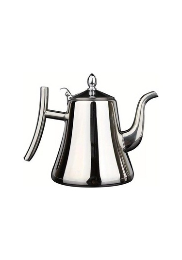 1.5l Kalınlaştırıcı Paslanmaz Çelik Çaydanlık Tencere Su Isıtıcısı Otel Restoran Ev İndüksiyon Pişirme Çiçek Çaydanlığı Kahve Sürahisi Gümüş