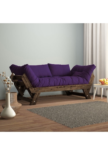 Woodesk Adalar Masif Ceviz-mor Renk 2li Kanepe Cpt8121-210