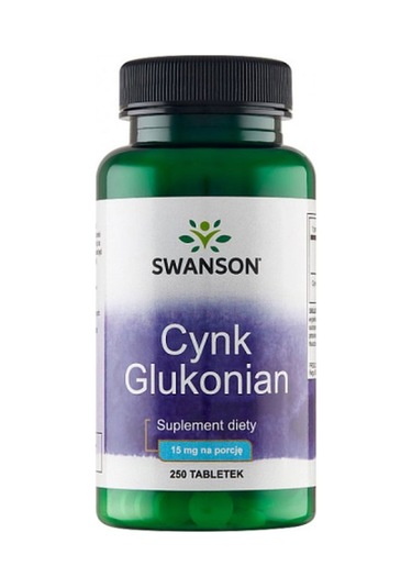 Swanson, Zinc Gluconate, 15 Mg, 250 Tablets