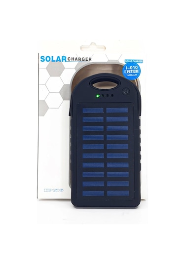 Güneş Enerjili Işıklı Solar Taşınabilir Usb Girişli Şarj Cihazı Powerbank 15000 Mah Diğer