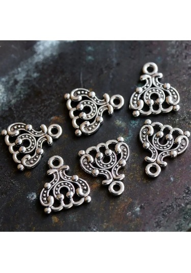 Kafebizu 20 Adet Konektör Antenli Gümüş Renkli 14.5x13x2.5 Mm 151139255