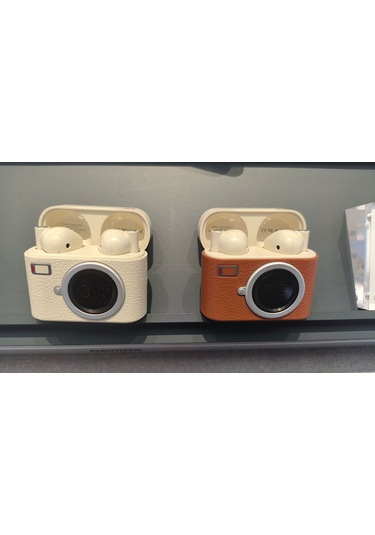 Retro Kamera Şekli Yarı Kulağa Bluetooth Kulaklık