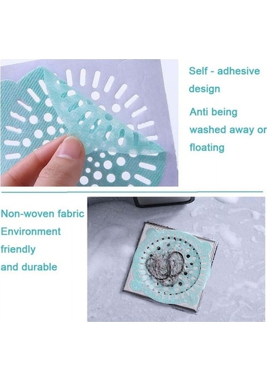 Besthome1 10cm Çap Banyo Mutfak Tıkanıklık Önleyici, Bezi Materyal, Su Geçirmez, 60 Adet, Yenilebilir Yeşil Kanal Kıl Ağları Yeşil