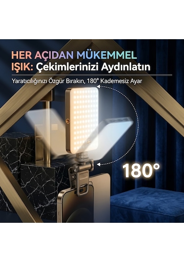 Rgb Mini Led Işık - Telefon Ve Laptop Uyumlu Renkli Dolgu Işığı