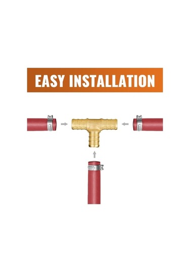 Trendooze Homyl Üç Akar Vanalar Sıkıştırma Tee Bağlantı 2,6x1,8x0,85-inç