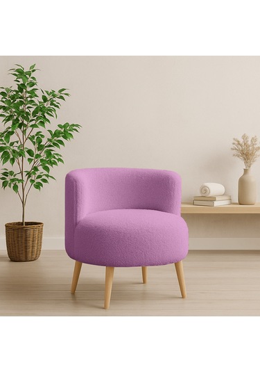 Sydney Berjer - Welsoft Kumaş Modern Tekli Koltuk - Lila Lila
