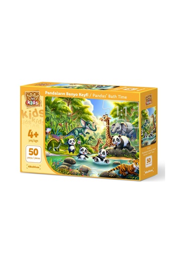 Art Çocuk Pandaların Banyo Keyfi 50 Parça Puzzle
