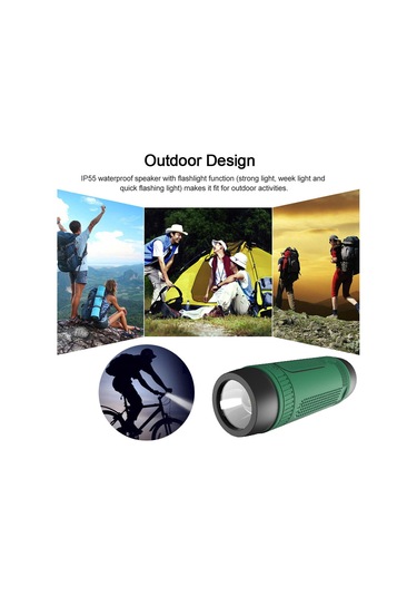 Zealot S1 Dış Mekan Bt Hoparlörler Taşınabilir Ses Kutusu Ipx5 Su Geçirmez Led El Feneri Sos Mikrofonlu